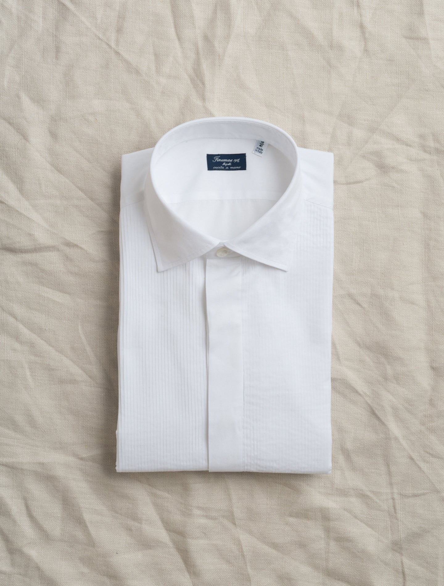 White Tuxedo Shirt Finamore Shirts 38